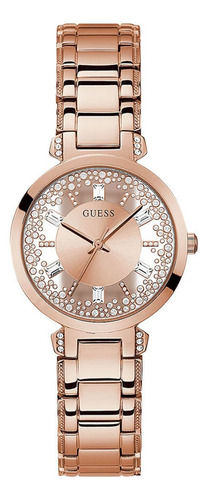 Relógio Guess Feminino Rosê Fundo Transparente Gw0470l3