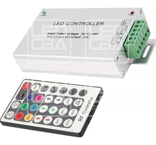 Controladora Led Rgb Radio Frecuencia 12v 24v 12a 144w 288w