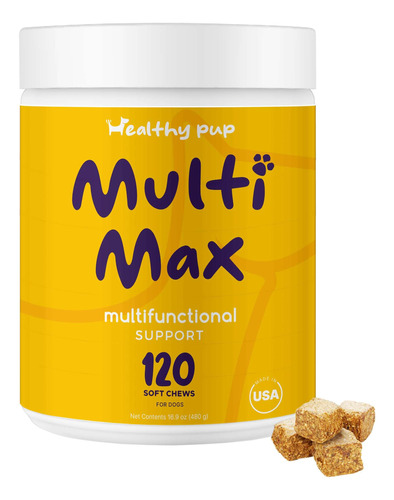 Multi Max - Suplemento Multivitaminico Para Perros, 120 Vita
