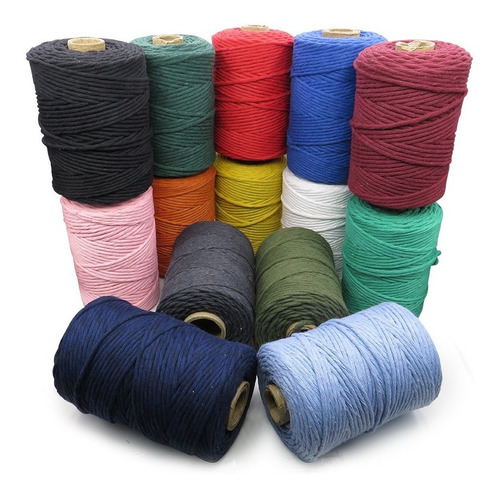 Hilo Algodon Macrame Manualidades 2,5kg Colores A Eleccion!!