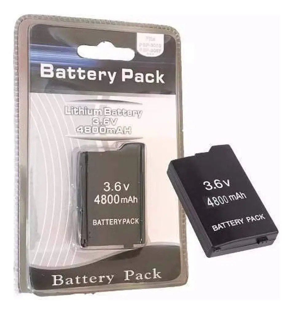 Bateria Recarregável 2400mAh 3.6V para PSP Slim Série 2000 3000