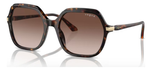 Gafas de sol - Vogue - VO5561s W65613 56 habana, marco oscuro, habana, lente degradada, marrón oscuro, diseño cuadrado