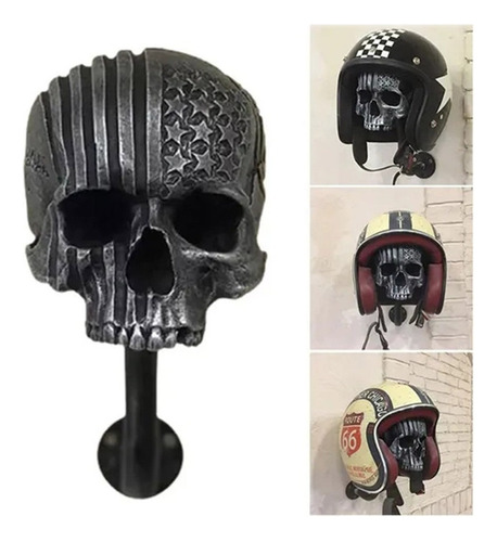 Soporte Para Casco De Calavera De Motocicleta