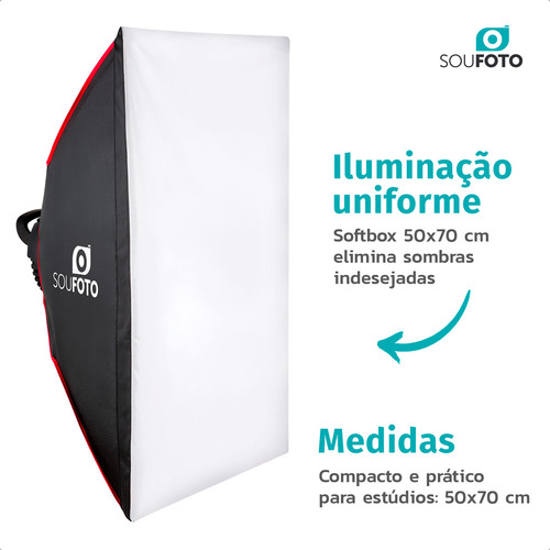 Kit Iluminação Softbox Duplo Berlim LED Bicolor 40W com Dimmer, Tripé 190cm, Bolsa de Transporte, Luz Ajustável Fria e Quente, 127/220V, Ideal para Estúdio, Foto, Vídeo, Lives e Produções
