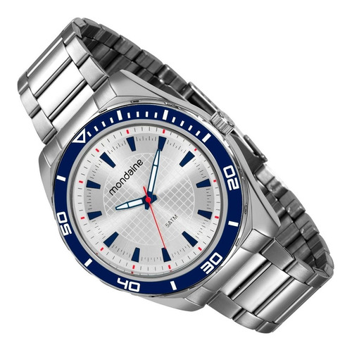 Relógio Mondaine Análogo 46mm Pulseira Aço 53521g0mvne1