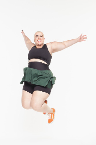 Imagem 9 de 10 de Shorts Saia Plus Size Esther Wonder Size Emana® Verde