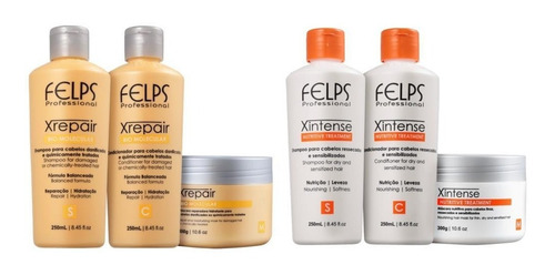 Felps Kit Duo Xrepair E Xintense Shampoo Cond E Máscara 