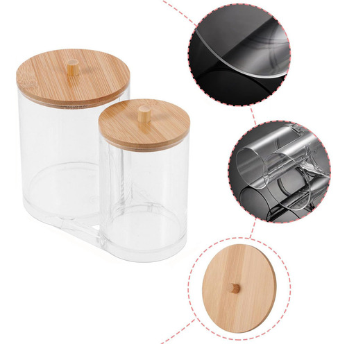 Conjunto De Banheiro Em 1 Pote Com Tampa, Bola De Algodão Ac