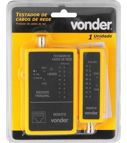 Testador Cabos De Rede Rj45/coaxial Vonder