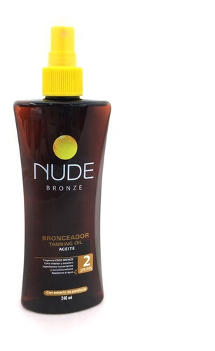 Aceite Bronceador Spray + Extracto De Zanahoria Nude