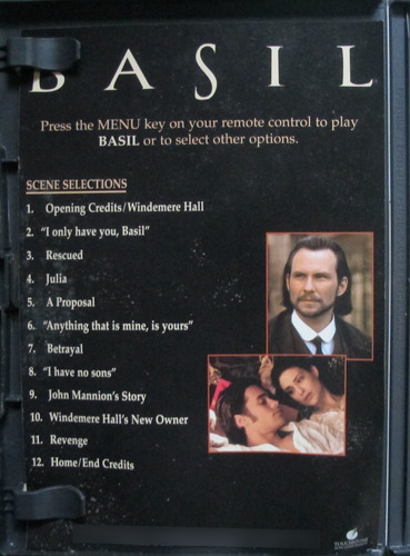 Basil -1998- (dvd) Imp. Christian Slater Jared Leto (Usado)