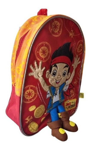 Mochila Espalda Jake Y Los Piratas 12 PLG - Art. 73216 Color Rojo