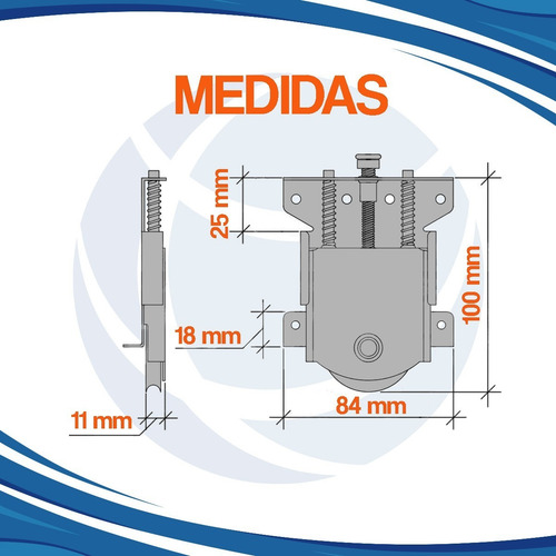 Imagen 4 de 10 de Rueda Frente Placard Corredizo Mueble Grupo Euro Mundo Cima