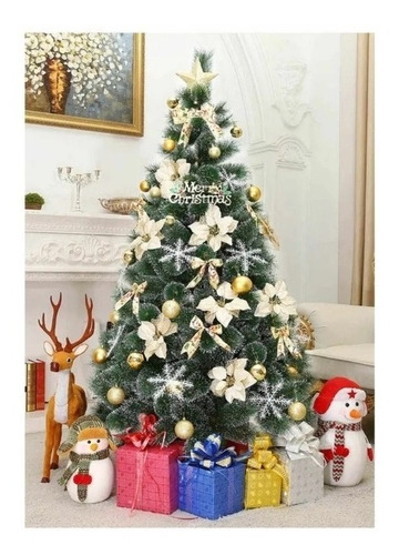 Árvore De Natal Pinheiro C/ Neve Luxo 1,8m 420 Galhos