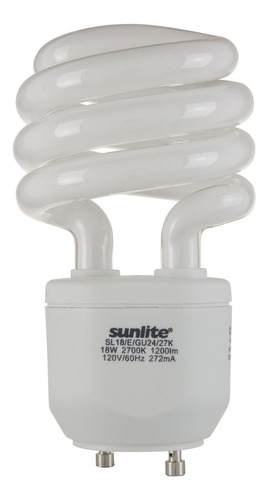 Sunlite Sl Gu Bombilla Cfl Espiral Equivalente Base Vida