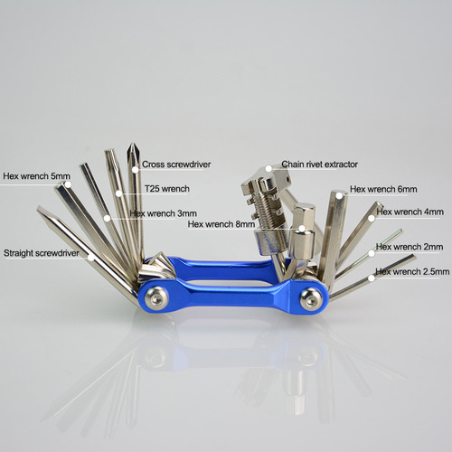 Kits De Herramientas Multifunción Blue Bicycle Para Reparaci