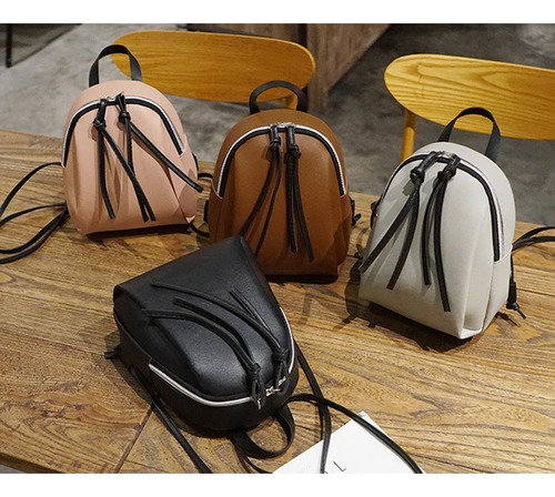 Mochila Chica Mujer Cuero Urbana Moderna Ultima Moda