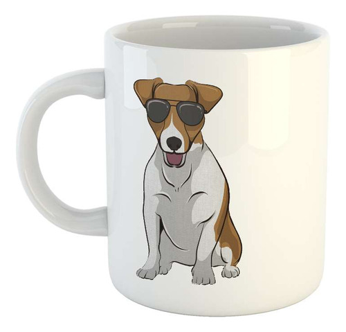 Taza Ceramica Perro Canchero Con Anteojos M3