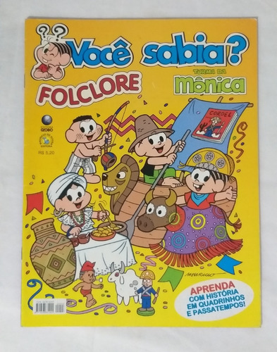 Turma Da Mônica Revista Você Sabia Folclore N 3 Passatempos
