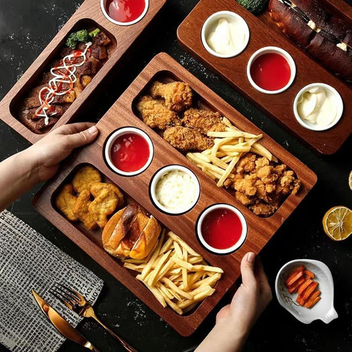 Bandeja Para Servir Bandeja Con Cuenco Redondo Práctica Y