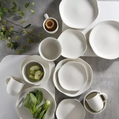 Aparelho de Jantar Dolce Home Orion, 16 Peças em Cerâmica, Creme