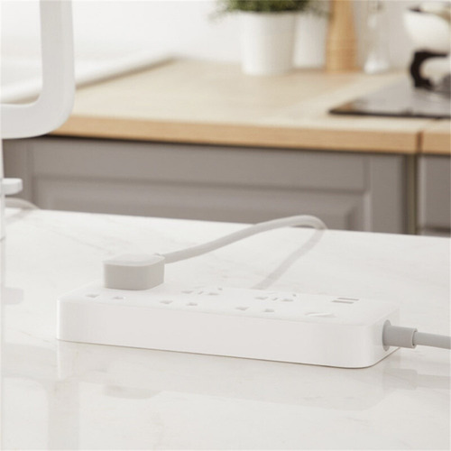 Imagen 4 de 6 de Xiaomi Zmi 18w Power Strip 1.8m 6 Ac Sockets 2 Usb Smart Bla