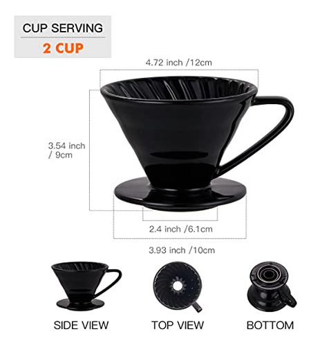 Yolife Pour Over Coffee Dripper, Pour Over Cone Coffee Maker