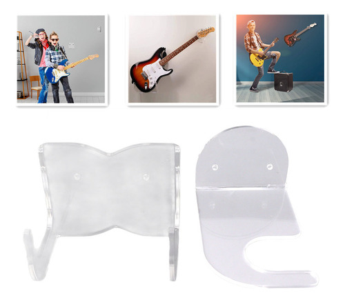 Nuevo Soporte De Pared Acrílico Robusto Para Guitarra