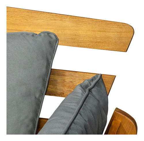 Sofá Cama Convertible Para Exteriores Elegante Bossa Lassi Color Marrón Liso