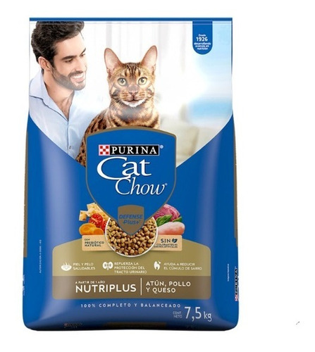 Alimento Para Gato Atún, Pollo Y Queso, Cat Chow 7.5kg