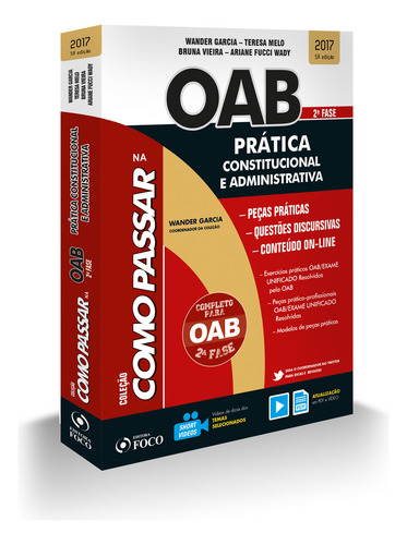 Como Passar Na Oab 2ª Fase - Prática Administrativa E Constitucional (5ed/2017), De Vários. Editora Foco Juridico Em Português