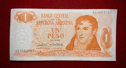 Billete 1 Peso Ley Serie C 1971 Bottero 2306