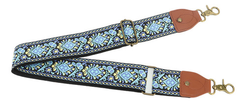// Correa De Cámara De Estilo Étnico Azul, Tejida Retro,