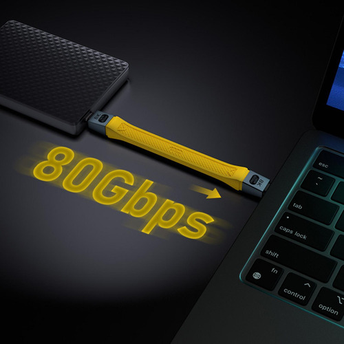 Cabo Usb C Usb C Para Usb C Cabo 80 Gbps 13 Cm 240w Amarelo