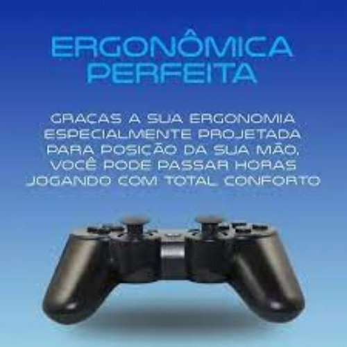 Kit 2 Controle Compativel Ps3 Cabo Carregador + Brinde Extra