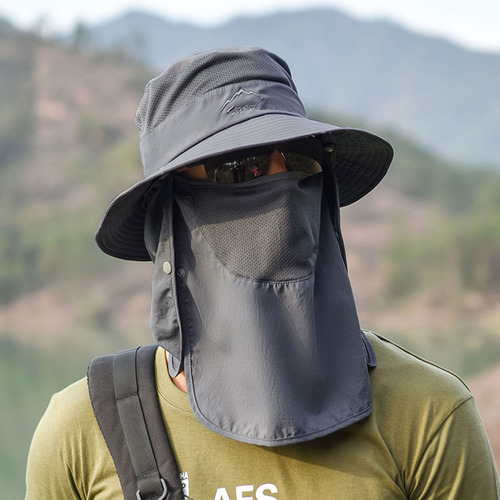 Sombrero De Sol Protección Uv De Ala Ancha Cuello Solapa Cub