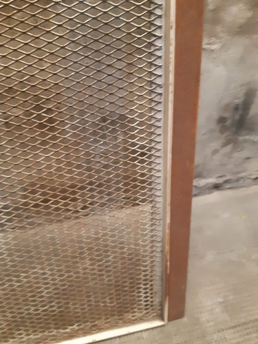 Reja Hierro Marco Angulo Y Tejido 1,06 X 0,98 Metro De Alto Blanco (Usado)