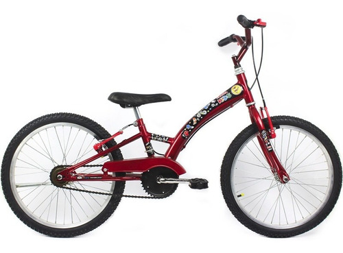 Bicicleta Aro 20 Monotubo Vermelho
