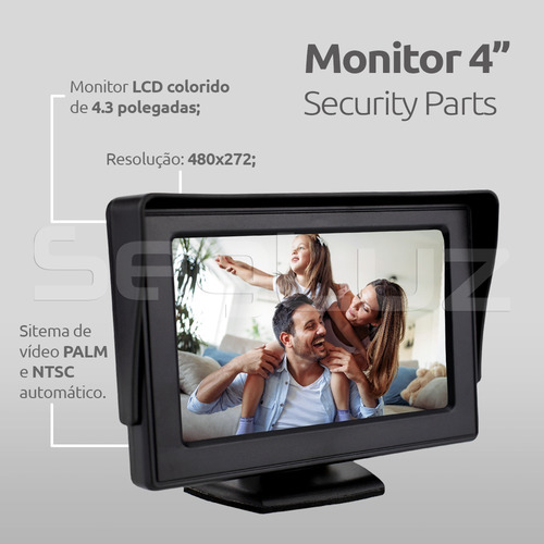 Imagem 2 de 7 de Kit Porteiro Eletrônico Interfone C/ Vídeo Monitor Cftv Cabo