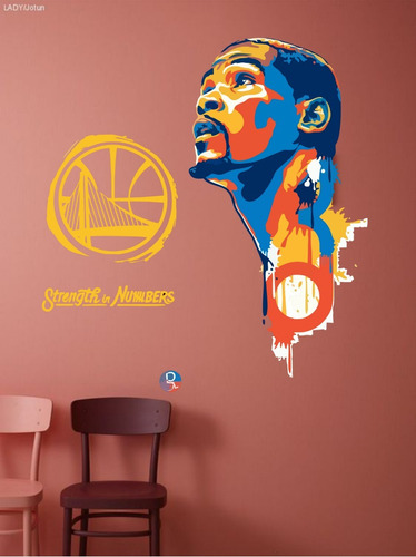 Vinil Decorativo Kevin Durant Basketball Golden State W