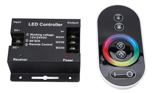 Controlador Remoto Táctil Rgb Led Rf 6 Teclas Circulares