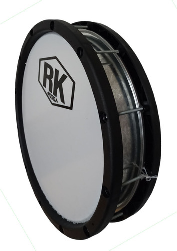 Redoblante Chato Metalico Murga Cancha Egresados Fiesta Casco Plateado