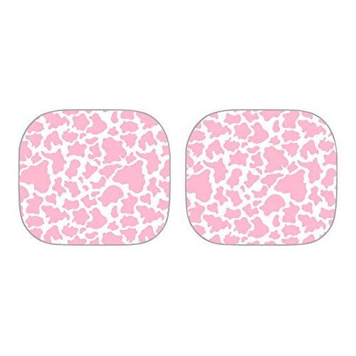 Pink Cow Print Sun Shade Parabrisas De Automóvil Mujer...