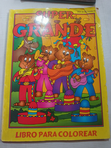 Super Grande Libro Para Colorear Vintage 2000 No Coloreado 