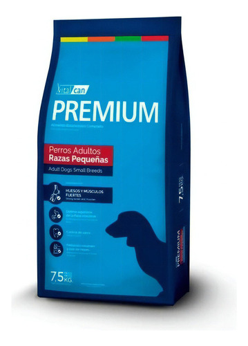 Alimento Vitalcan Premium Perro Adulto Raza Pequeña 7,5kg Np