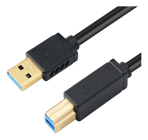 Dtech Cable De Impresora Usb De 3 Pies De 3.0 A Macho A Mac.