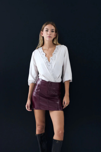 Body Carmina Satén Mujer Gris Único