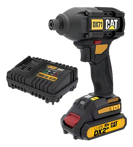 Llave de impacto, 18 V, batería sin escobillas, 215 nm, 2.0 ah, DX71b Cat