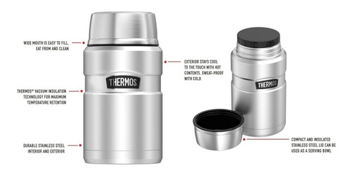 Termo Para Alimentos Thermos Acero Inox Boca Ancha De 0,71 L