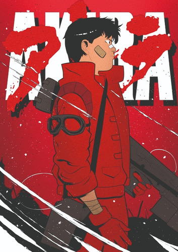 Vinilo Decorativo 50x70cm Poster Anime Akira Shotaro 01 